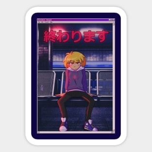 Vaporwave Aesthetic cyberpunk retro Sticker